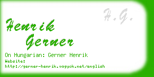 henrik gerner business card